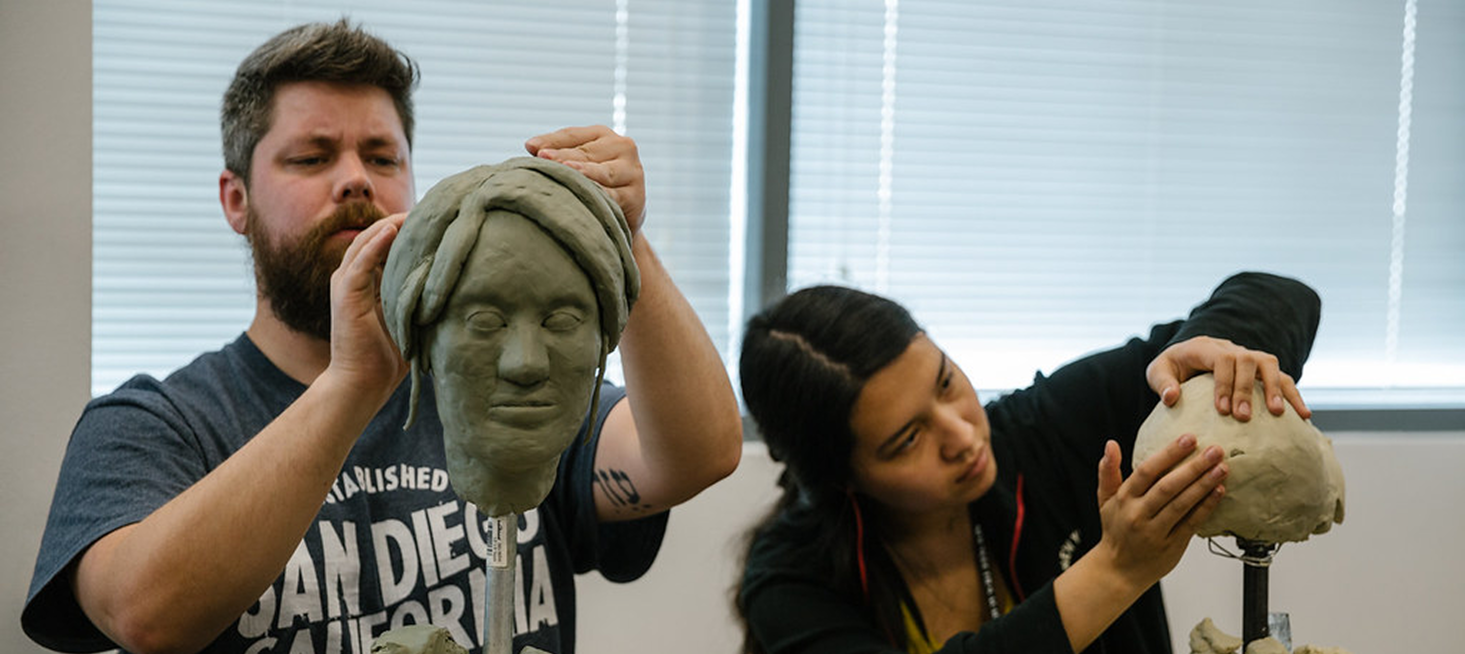 NYFA Media students working on characters for their project